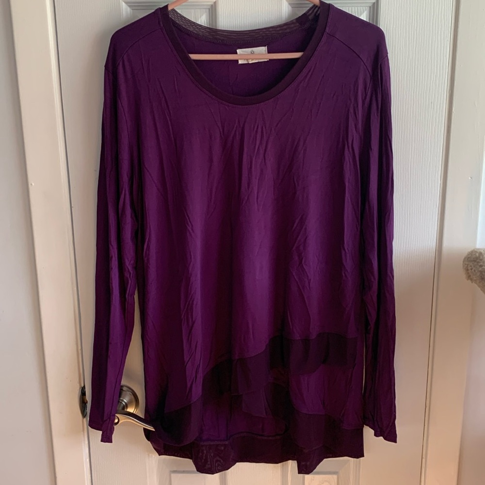 Tres Jolie dark purple tunic top